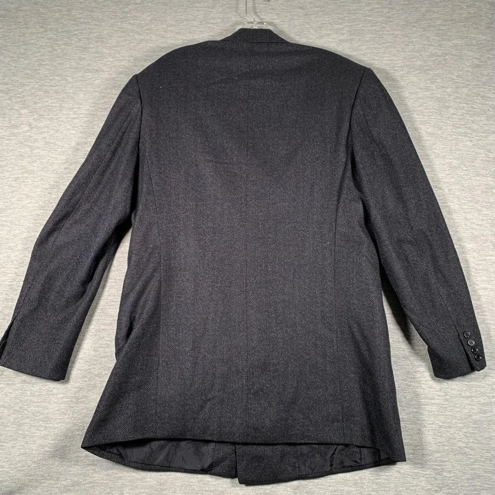 Brioni Blazer Mens 42 Herringbone Wool Cashmere Double Breasted Sport Coat Italy